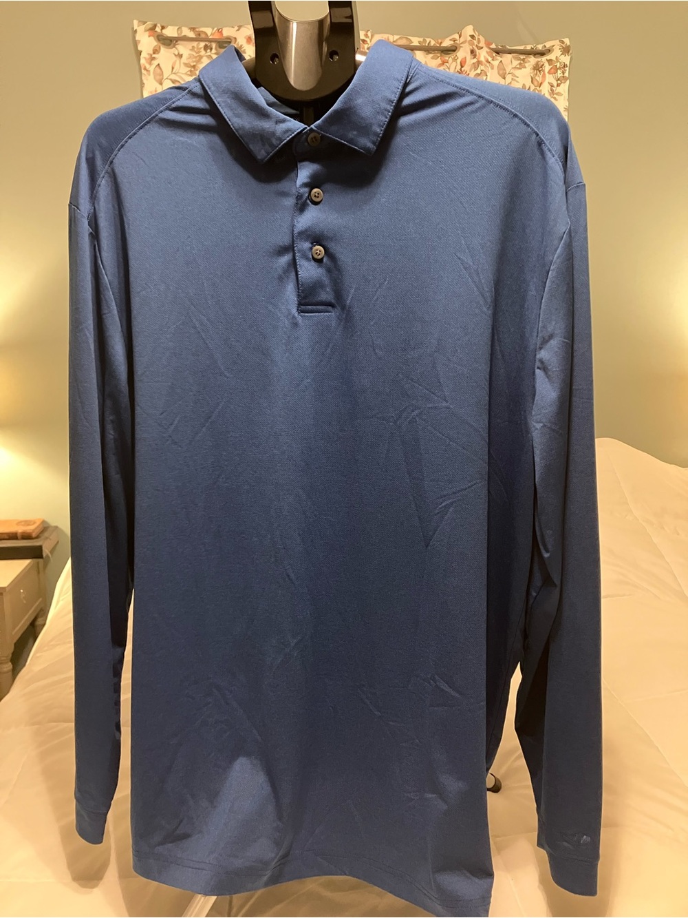 Grand Slam 360 Motion Flow Men’s XL Blue Long Sleeve Golf Polo Performance